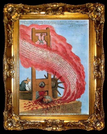 framed  James Gillray The Blood of the Murdered Crying for Vengeance, ta009-2